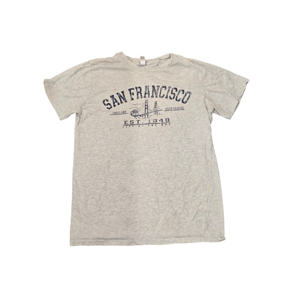 San Francisco Souvenir Graphic T-Shirt Gray Heather Golden Gate Bridge Small